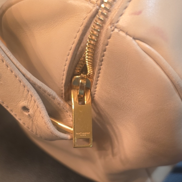 Saint Laurent Cream Satchel Leather Bag AUTHENTIC - Picture 2 of 13